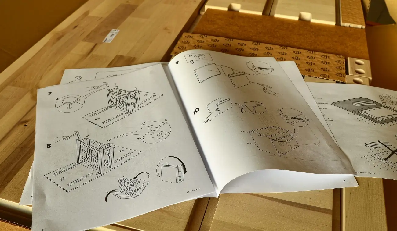 Instrucciones para armar un mueble en casa