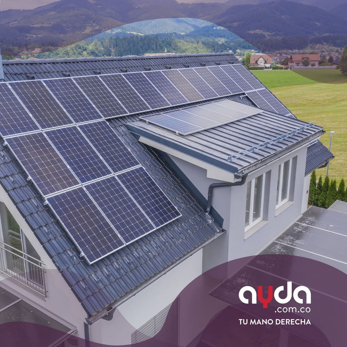 paneles solares usados para darle energía solar a una casa